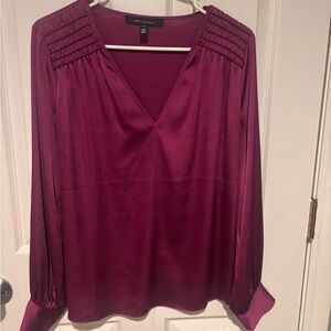 White House Black Market Fuchsia Blouse small